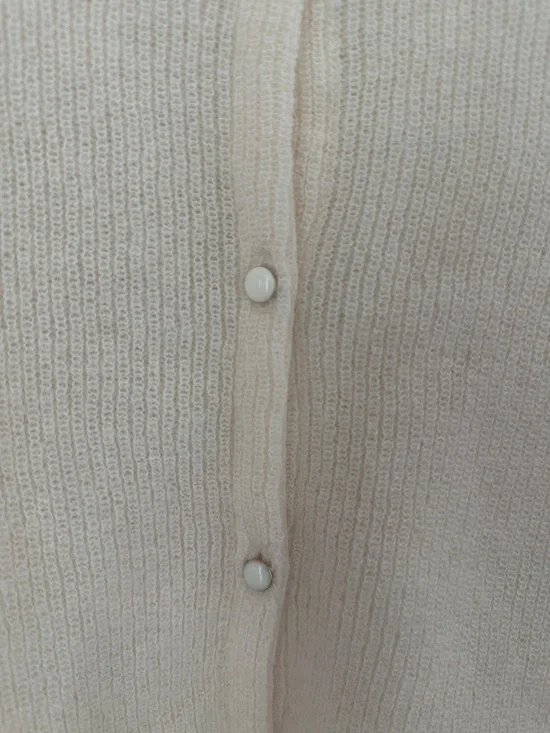 Sezane Barry Cardigan Ecru Size Medium - Picture 4 of 5